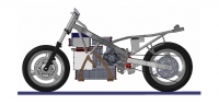 optymalne rozmieszczenie całego pakietu akumulatorów w Hondzie CBR 1000F EV