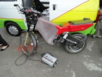 Zlot EV Żyrardów 2011 - elektryczny jednoślad zbudowany przez firmę Velokraft